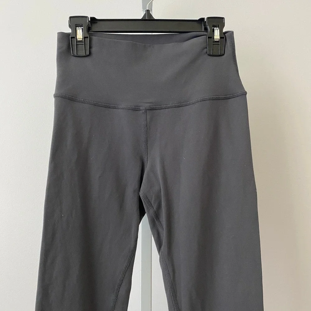 Alo Yoga XS Anthracite Gray High Waist Airbrush Leggings Full Length Yoga Pants